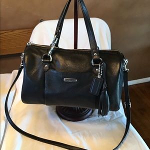 Coach Avery Black Leather Bag